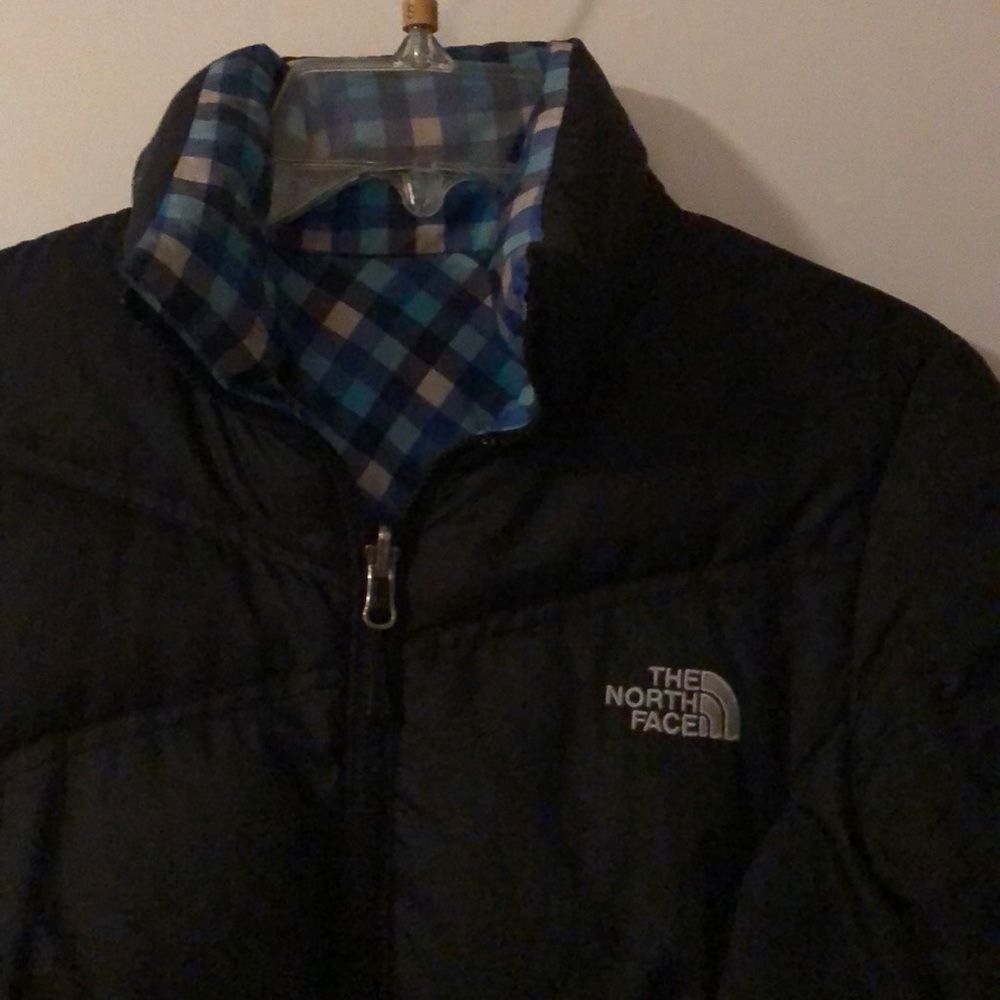 North face reversible down jacket